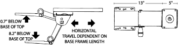 Keyboard Arms 7.5" Vertical Travel  KA3600