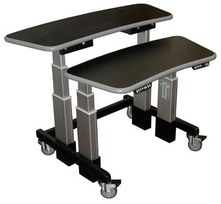 Dual Tier Cart 4836 Black - Gray Molding