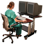 Dual Tier PACS Workstation - DT4836 mahagony