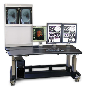 Dual Tier PACS Workstation DT7236 w/ illuminators